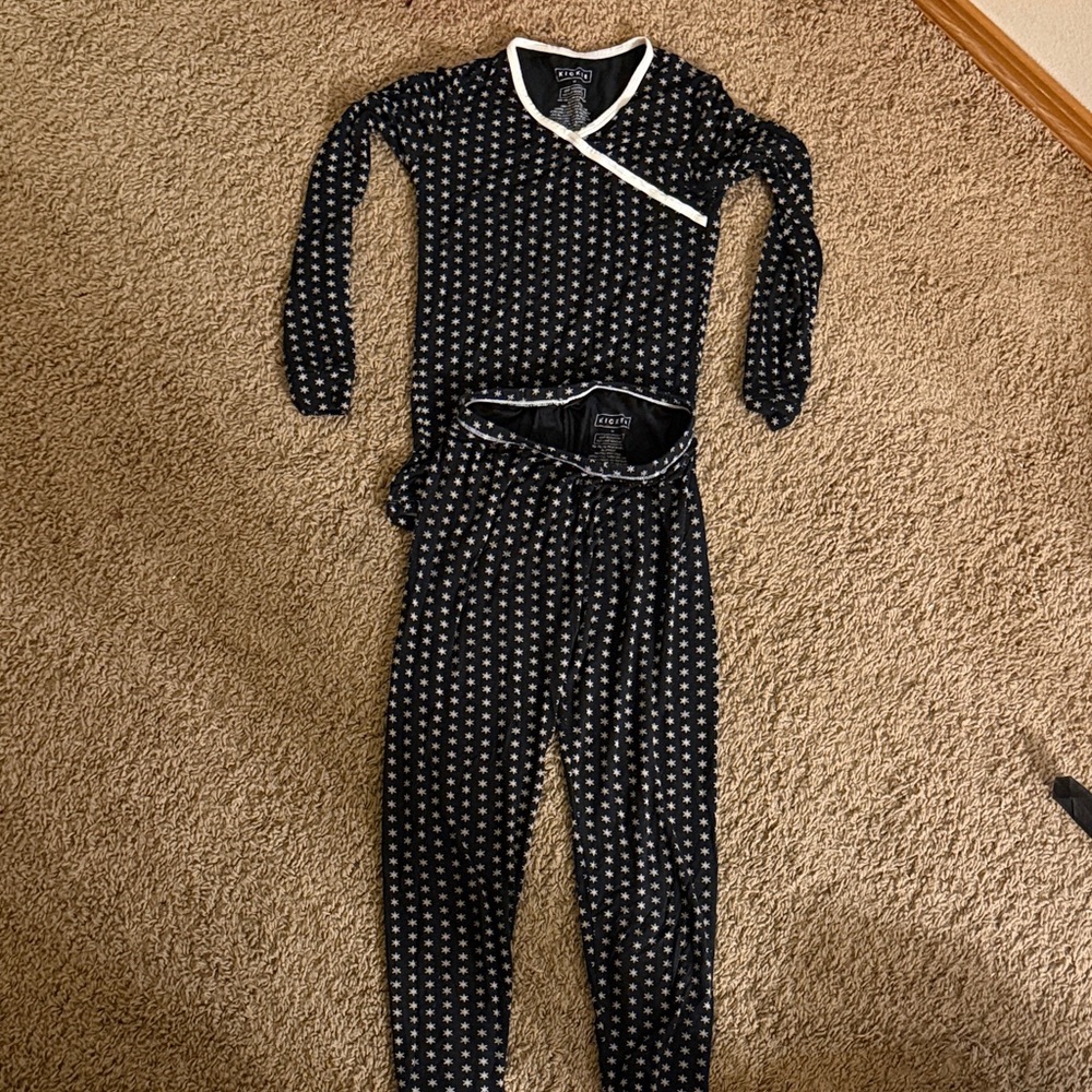 Kickee Pants Black and White Kids Matching Set